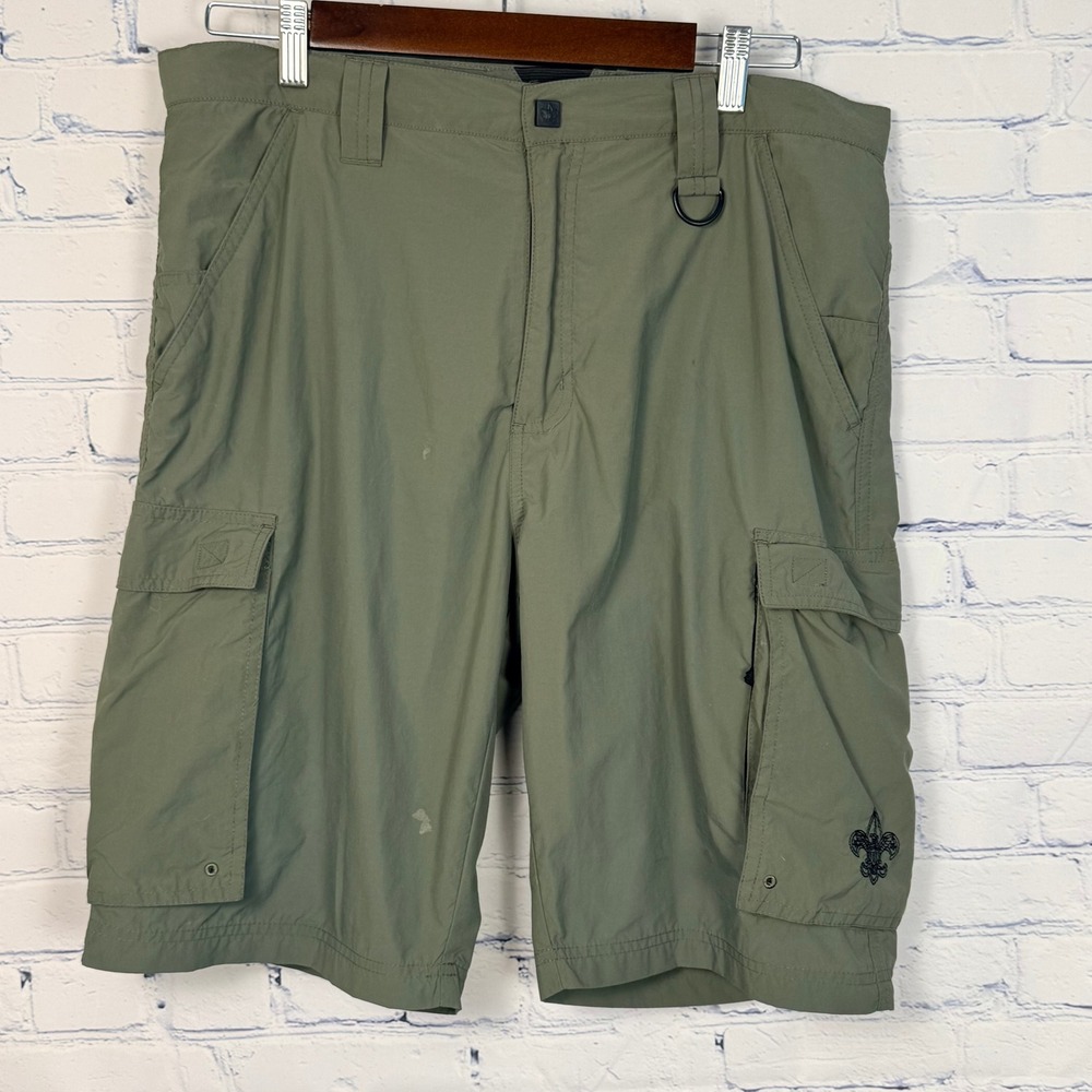 Boy Scouts of America Centennial Uniform Shorts Mens Med Olive Green Nylon BSA